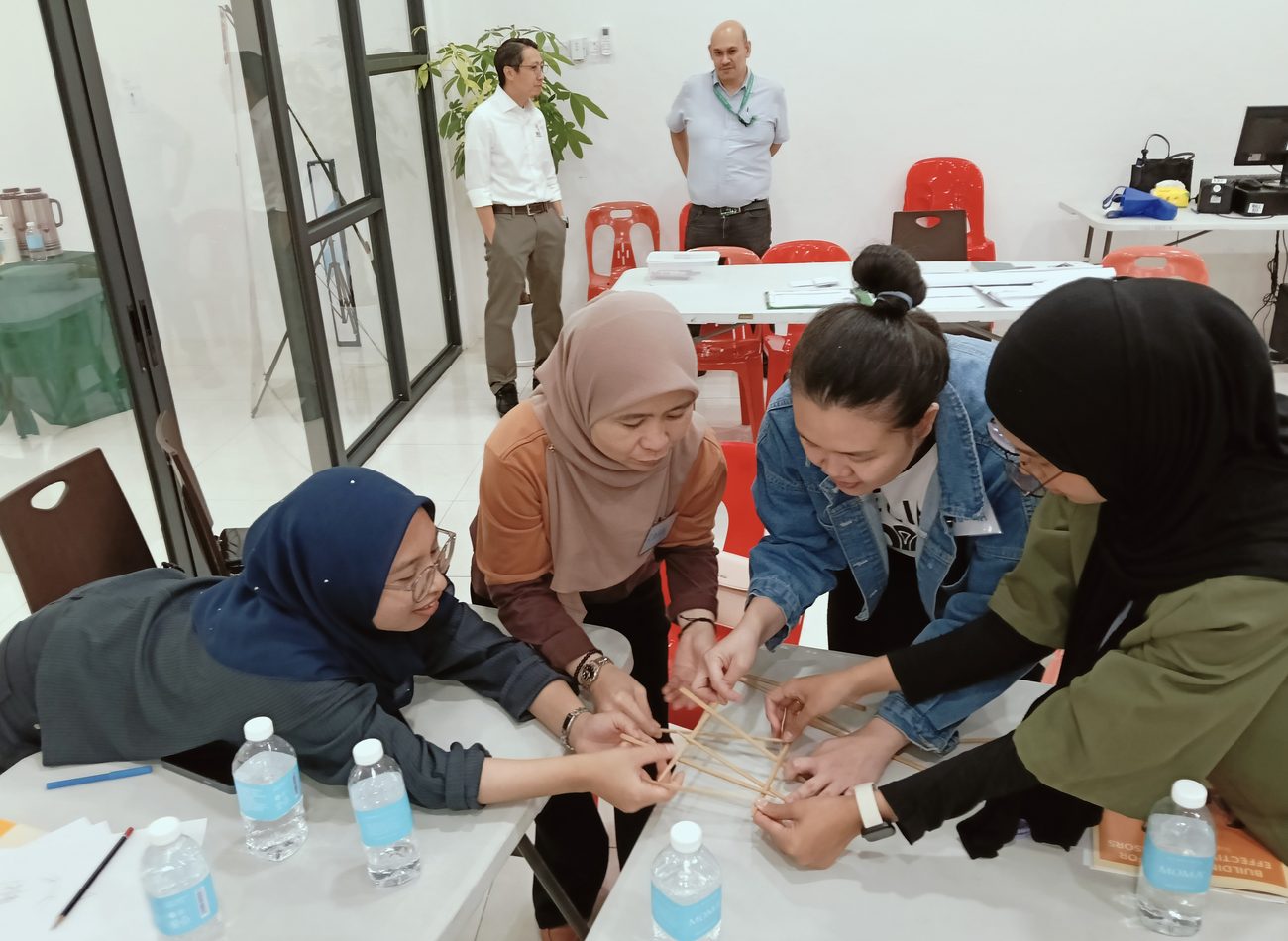 WRK participants collaborating during a facilitated group activity